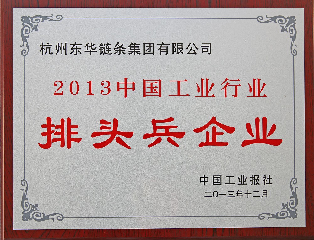 2013年鏈條行業排頭兵
